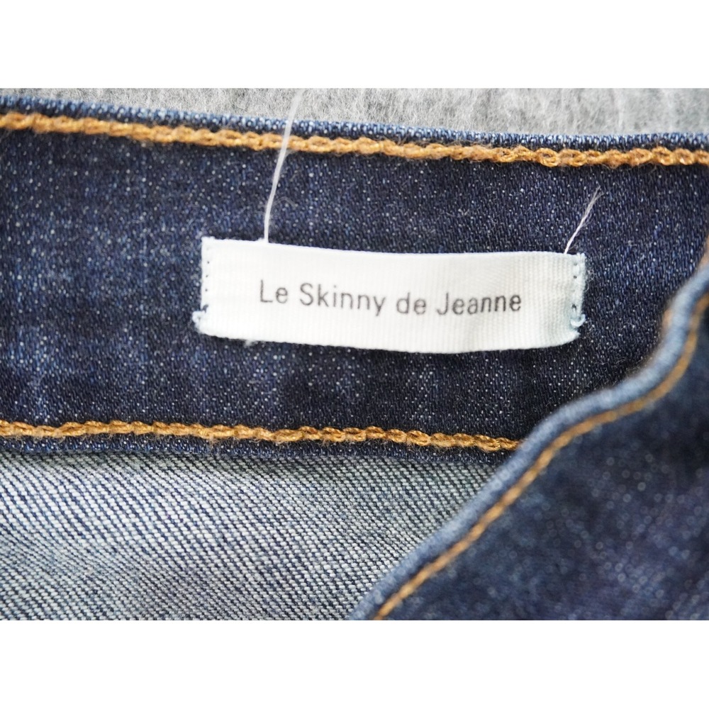 Frame Jeans Womens 26‎ Blue Distressed Le Skinny De Jeanne Dark Wash Denim - Picture 9 of 13